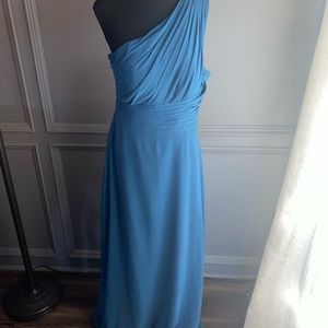Azazie One shoulder bridesmaid dress, Size L.